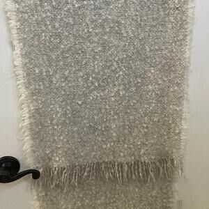 vintage Italian Scarf alpaca and wool blend Taupe  boucle'